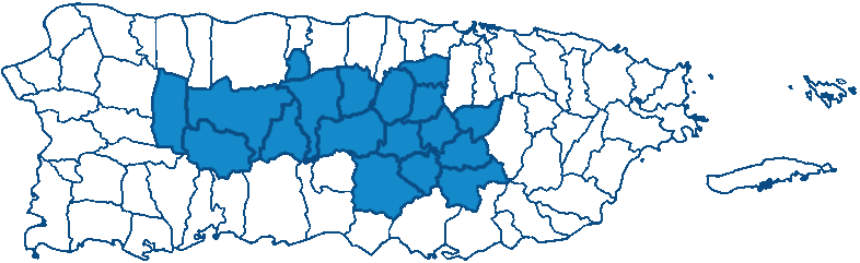 Mapa Área Central Puerto Rico