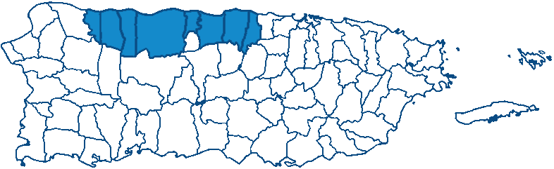 Mapa Área Norte Puerto Rico